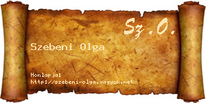 Szebeni Olga névjegykártya